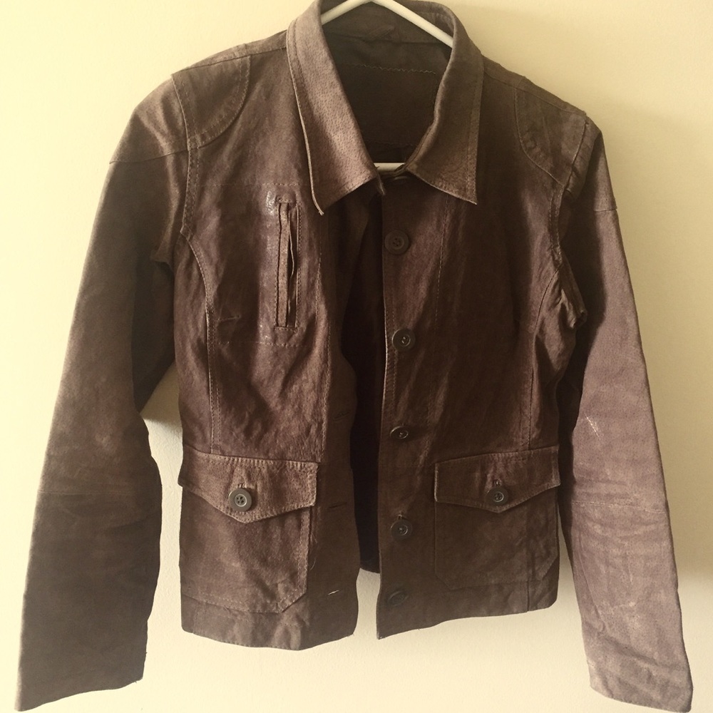 💢 SOLD💢 BROWN MEDIUM SUEDE JACKET 💢 SOLD💢